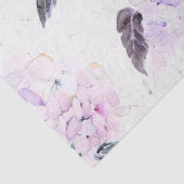 Lila Hydrangetepapier in Aquarellfarbe Seidenpapier (Ausschnitt)