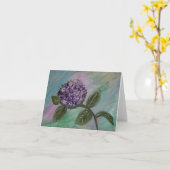 Lila Hydrangiekarte Karte (Gelbe Blume)