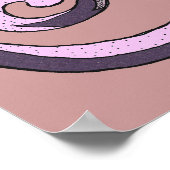 Lila Hypnocat Print Poster (Ecke)