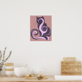 Lila Hypnocat Print Poster (Küche)