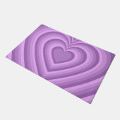 Lila Hypnotic Heart Liebe Muster Fußmatte (Schrägansicht)