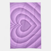Lila Hypnotic Heart Liebe Muster Geschirrtuch (Vertikal)