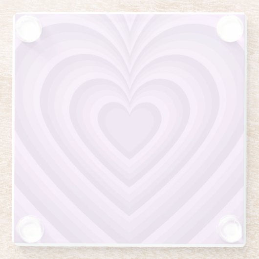Lila Hypnotic Heart Liebe Muster Glasuntersetzer (Rückseite)