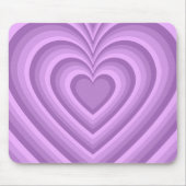 Lila Hypnotic Heart Liebe Muster Mousepad (Vorne)