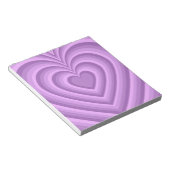 Lila Hypnotic Heart Liebe Muster Notizblock (angewinkelt)
