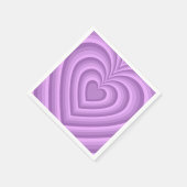 Lila Hypnotic Heart Liebe Muster Serviette (Ecke)