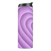 Lila Hypnotic Heart Liebe Muster Thermosbecher (Nach links gedreht)