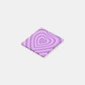 Lila Hypnotic Herzdesign Chic & Retro Post-it Klebezettel (angewinkelt)