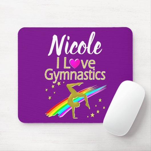 LILA I LIEBE GYMNASTICS-DESIGN MOUSEPAD (Mit Mouse)