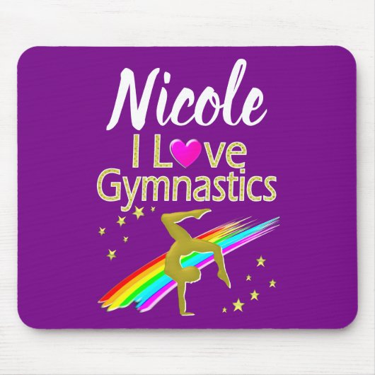 LILA I LIEBE GYMNASTICS-DESIGN MOUSEPAD (Vorne)