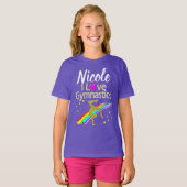 LILA I LIEBE GYMNASTICS-DESIGN T-Shirt (Vorne ganz)