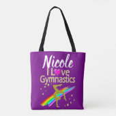 LILA I LIEBE GYMNASTICS-DESIGN TASCHE (Rückseite)