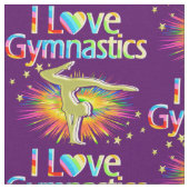LILA I LIEBE GYMNASTICS FABRIC STOFF (Nahaufnahme)