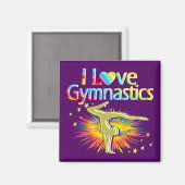 LILA I LIEBE GYMNASTICS MAGNET (Vorderseite/Rückseite)