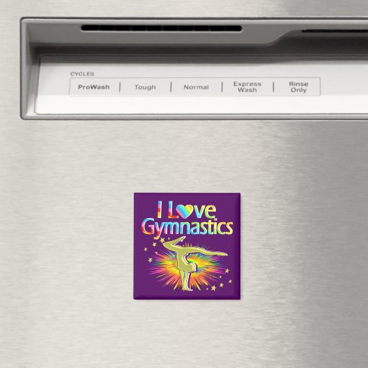 LILA I LIEBE GYMNASTICS MAGNET (In Situ (Geschirrspüler))