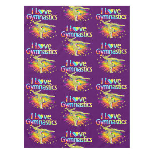 LILA I LIEBE GYMNASTICS TABELLENSCHUTZDECKUNG TISCHDECKE