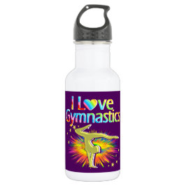 LILA I LIEBE GYMNASTICS WASSERFLASCHE