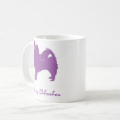 Lila i-Liebe mein Chihuahua Kaffeetasse (Vorderseite Links)