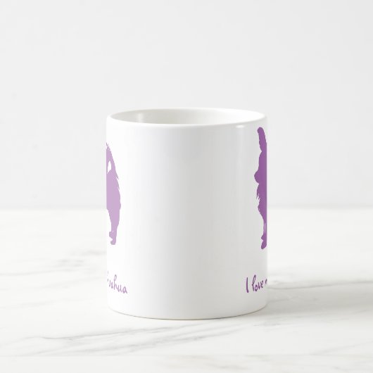 Lila i-Liebe mein Chihuahua Kaffeetasse (Mittel)