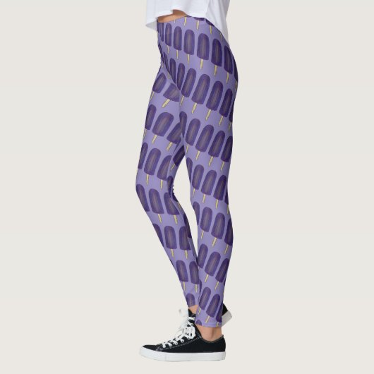 Lila Ice Lolly Grape Popsicle Pop Sommer Feinschme Leggings (Links)
