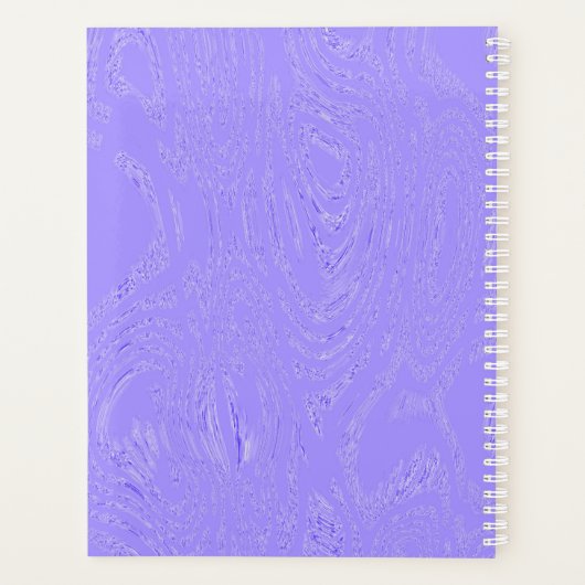 Lila Ice Spiral Notebook Planer (Rückseite)