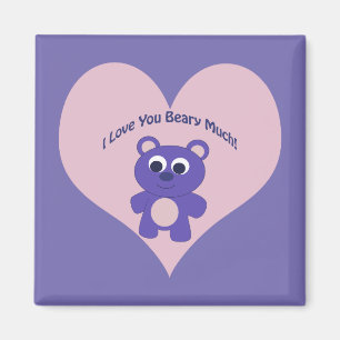 Lila ich liebe dich Beary sehr! Magnet