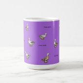 Lila Ich liebe Enten Kaffeetasse (Mittel)
