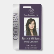 Lila ID für personalisierte Unternehmensmitarbeite