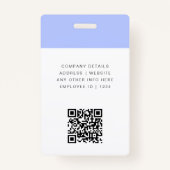 Lila ID-Karte | Modernes Minimalistisches Foto Ausweis (Rückseite)