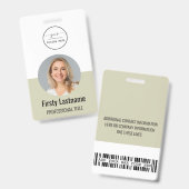 Lila ID-Karte | Modernes Minimalistisches Foto I Ausweis (Front & Back)
