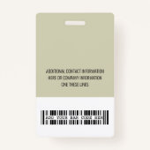 Lila ID-Karte | Modernes Minimalistisches Foto I Ausweis (Rückseite)