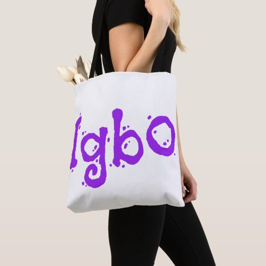 Lila Igbo Tasche (Von Nahem)