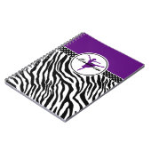 Lila Ihr Namenszebra-Druck-Ballett-Tänzer Notizblock (Linke Seite)