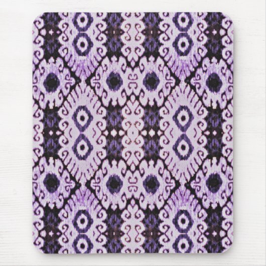 Lila Ikat Mousepad (Vorne)