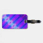 Lila Ikat X Miami Gepäckanhänger (Rückseite horizontal)