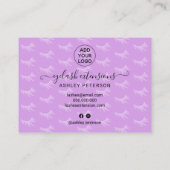 Lila Illustrationen nach der Pflege abstürzen Visitenkarte (Rückseite)