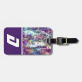 Lila, im Außenbereich Inspiriert Kid-Farbblock Gepäckanhänger (Vorderseite horizontal)