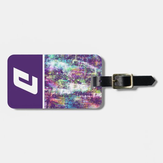 Lila, im Außenbereich Inspiriert Kid-Farbblock Gepäckanhänger (Vorderseite horizontal)