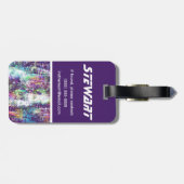 Lila, im Außenbereich Inspiriert Kid-Farbblock Gepäckanhänger (Rückseite horizontal)