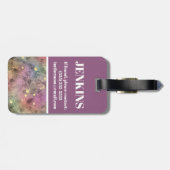 Lila, im Außenbereich Inspiriert Kid-Farbblock Lug Gepäckanhänger (Rückseite horizontal)