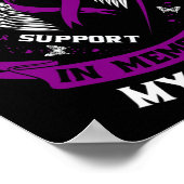 Lila im Gedächtnis der dunklen Bauchspeicheldrüsen Poster (Ecke)