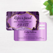 lila Imitat Folienverweis Karte (Schreibtisch)