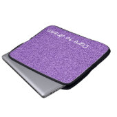 lila Imitat-Glitzer für benutzerdefinierte Textfel Laptopschutzhülle (Vorne Knopf)