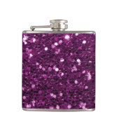 Lila Imitat-Glitzer-Glitzern Flachmann (Vorderseite)