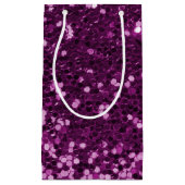 Lila Imitat-Glitzer-Glitzern Kleine Geschenktüte (Vorderseite)
