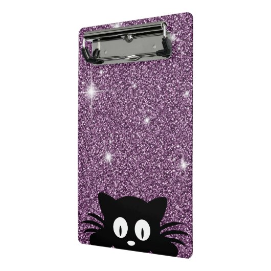 Lila Imitat-Glitzer-Schimmer-Beschaffenheit mit Mini Klemmbrett (Gewinkelt2)