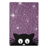 Lila Imitat-Glitzer-Schimmer-Beschaffenheit mit Mini Klemmbrett (Rückseite)