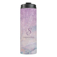 Lila Imitat-Glitzer und marmorn Monogramm 2