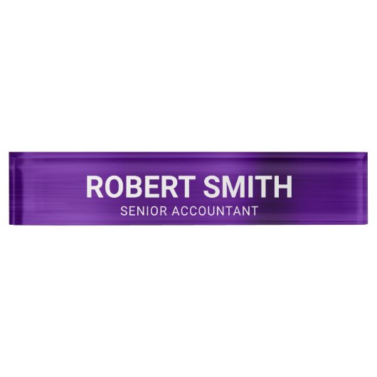 Lila Imitate aus Indigopolis Namensplakette (Vorderseite)