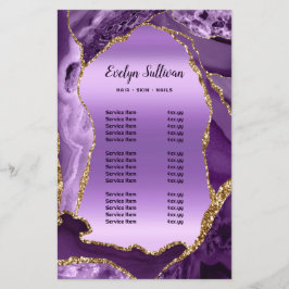 Lila Imitate Folie Preisliste Flyer